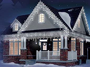 BRAVICH ® Indoor/Outdoor 720 White LED Snowing Icicle Lights