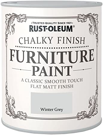 Rust-Oleum AMZ0039 A Classic, Smooth Touch Flat matt Paint Finish, Winter Grey, 750ml