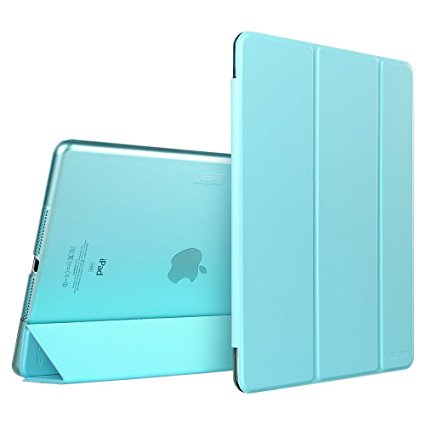 iPad mini 4 Case, ESR Smart Case Cover [Synthetic Leather] Translucent Frosted Back Magnetic Cover with Auto Sleep/Wake Function [Ultra Slim][Light Weight] (Sky Blue)