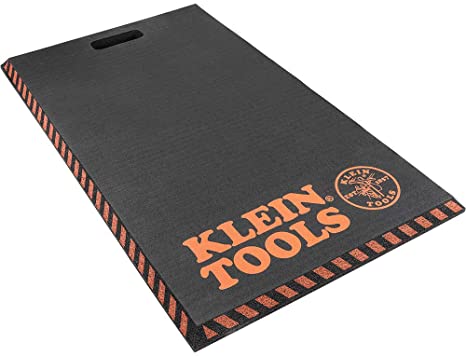 Klein Tools 60136 Kneeling Pads, Adult Mens Large Soft Thick Closed Cell Soft Foam Professional Tradesman Pro Pads with Handle