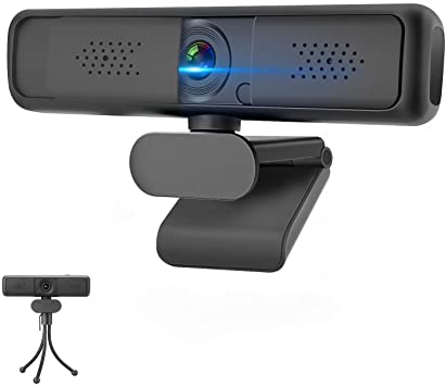 MECO Webcam with Microphone 2K 1440P Webcam with Privacy Cover, Web Camera with Auto Light Correction, Plug and Play for Zoom/Skype/Facebook, Streaming, Conference, Video Call and Online Classes