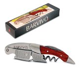 Corkscrew Wine Opener By Barvivo - Best Bottle Opener For Beer Or Wine - Love It Or Return It Thick Stainless Steel Opens Easy Premium All-In-One Waiters Corkscrew