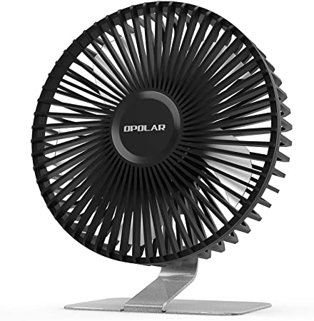 OPOLAR 2021 6 inch USB Desk Fan, Upgraded Strong Airflow, 4 Speeds, Ultra-Quiet, Mini Personal Table Fan for Home Bedroom Office, 90°Adjustment, 4.9 ft Cord, Silver (No Battery)