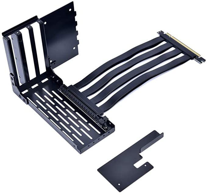 LIAN LI LAN2-1X Premium PCI-E x16 3.0 Black Extender Riser Cable 200mm and Covert Bracket for LANCOOL II/LANCOOL 2 / LANCOOL Two -LAN2-1X