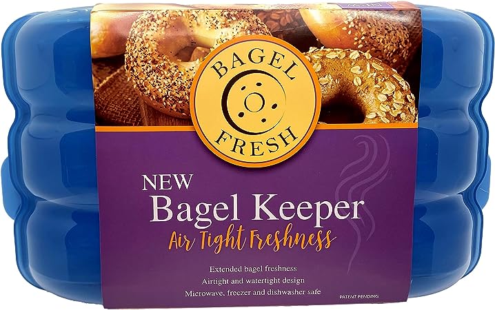 Bagel Fresh Container - 6 Fresh Bagel Keeper & Airtight Storage