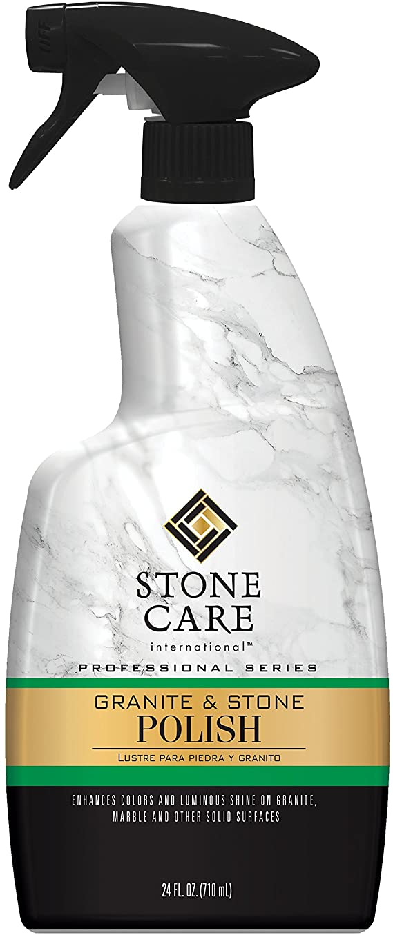 Stone Care International Granite Stone Polish - 24 Ounce - For Granite Marble Soapstone Quartz Quartzite Slate Limestone Corian Laminate Tile Countertop and More