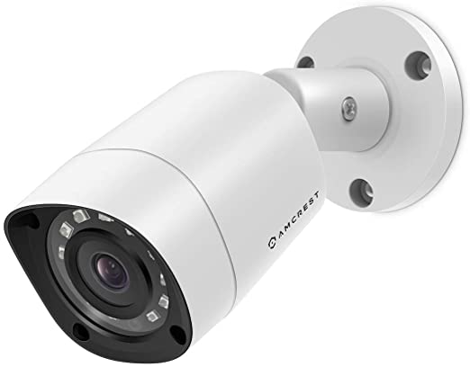 Amcrest UltraHD 4MP HD-Analog 1520P 2688TVL Bullet Outdoor Security Camera, 4MP 2688x1520, 65ft Night Vision, IP67 Weatherproof, 99.7° Viewing Angle, White (AMC4MBC28-W)