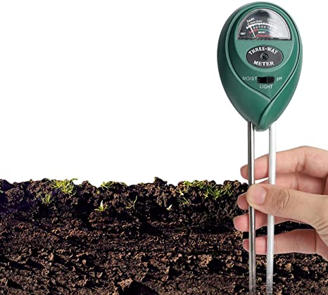 Ruolan Soil Ph Meter for Soil Moisture Meter for Indoor Outdoor Plants，3 in 1 Garden Soil Plant Moisture Humidity Ph and Light Tester Meter for Plant Care,Garden, Farm, Lawn