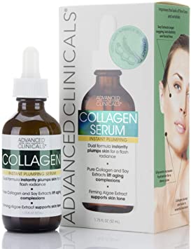 Advanced Clinicals Collagen Instant Plumping Serum for Fine Lines and Wrinkles. 1.75 Fl Oz. by Advanced Clinicals