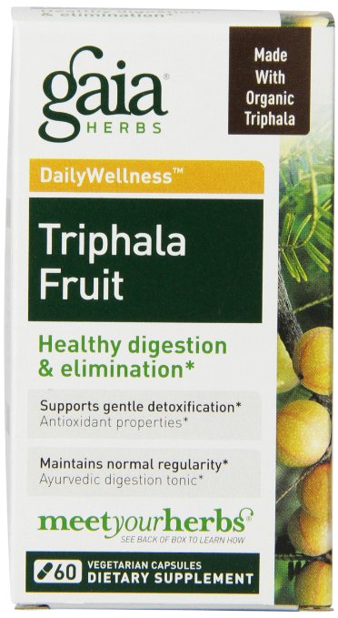 Gaia Herbs Triphala Fruit Capsules, 60 Count