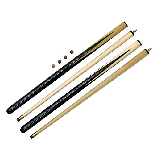 Oypla 2x Small 36" Pool/Snooker Cues with Spare Tips