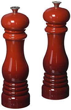 Le Creuset MG610-67 Salt and Pepper Mill Set, 8-Inch, Cerise