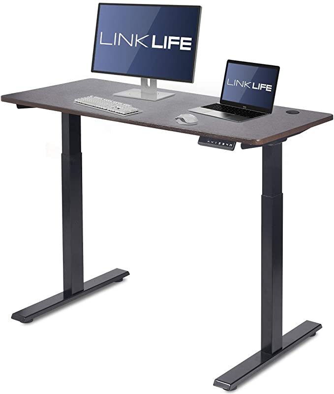 OSINA Electric Standing Desk Frame-Electric Workstation Two-Leg Standing Desk, Two Motors, with Memory Settings and Retractable Sitting Stand Height Adjustment (with 48X24 Table Board)