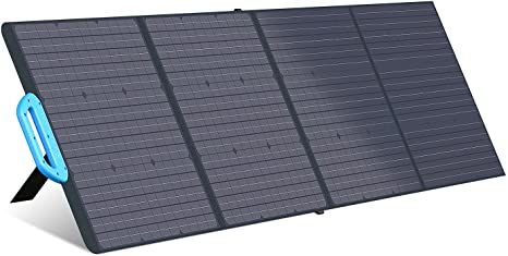 BLUETTI PV200 200W Solar Panel for AC200P/EB70/EB55/AC50S Portable Power Stations with Adjustable Kickstand, Foldable Solar Power Backup, Off-Grid Supplies for Outdoor Camping, Emergency, Power Outage