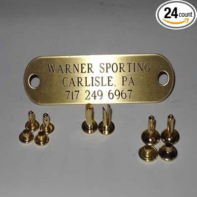 WARNER ENGRAVED DELUXE BRASS IDENTIFICATION ID TAG PLATE
