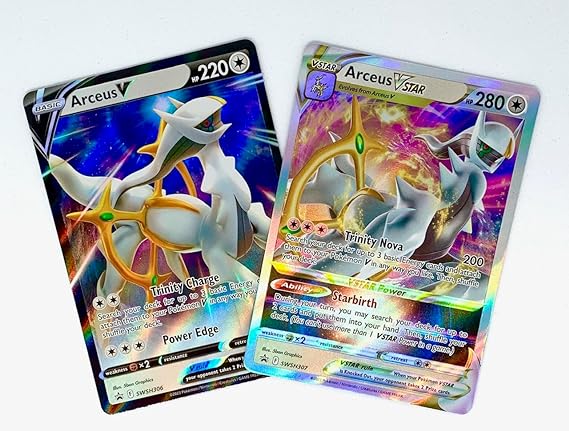 Arceus V & Vstar - Pokemon Card Lot - Black Star Promo SWSH307   SWSH306