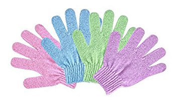 Linda Exfoliating Bath Gloves -4 Pairs-Total 8 Gloves