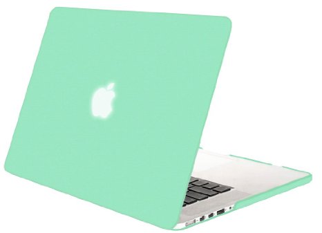 Mosiso Soft-Touch Plastic Hard Case Cover for MacBook Pro 13.3-Inch A1502/A1425 with Retina Display - Green