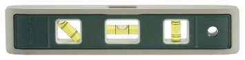 Johnson Level and Tool 5500M-GLO 9-Inch Magnetic Glo-View Aluminum Torpedo Level with Rare Earth Magnets - 3 Vial