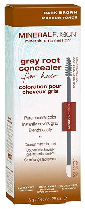 Mineral Fusion Gray Root Concealer, Dark Brown, .28 Ounce