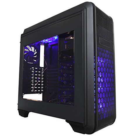 ROSEWILL ATX Mid Tower Gaming Case with Side Window Panel , 2 x USB 3.0 Port and 4 Pre-Installed Case Fans- VIPER Z