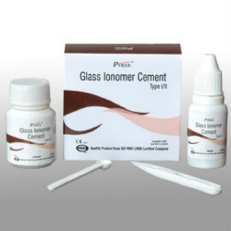 Permanent Tooth White Filling Cement Material Kit Self Cure Glass Ionomer 15gm Pack