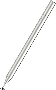 Adonit Neo Lite, Magnetically Attachable Universal Disc Stylus, High Precision Capacitive Pen for iPad, iPhone, Android, Microsoft, All Touch Screens & Tablets - Matte Silver