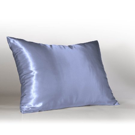 Sweet Dreams Luxury Satin Pillowcase with Zipper, Standard Size, Jewel Blue (Silky Satin Pillow Case for Hair) By Shop Bedding