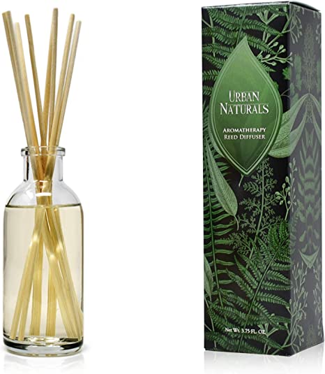 Urban Naturals Coconut Breeze Reed Diffuser Oil Set with Reed Sticks – Warm Coconut, Pineapple and Tahitian Vanilla - Made in The USA