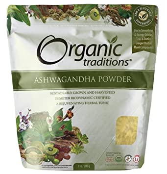 Ashwagandha Powder 200g -Raw Food Diet- Brand: Organic Traditions
