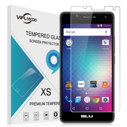 BLU R1 HD Tempered Glass Screen Protetor, Vikoo Scratch Proof 0.26MM Ultra-thin 9H Hardness Shatterproof High Definition HD Ultra Clear Screen Protector Glass for BLU R1 HD Phone