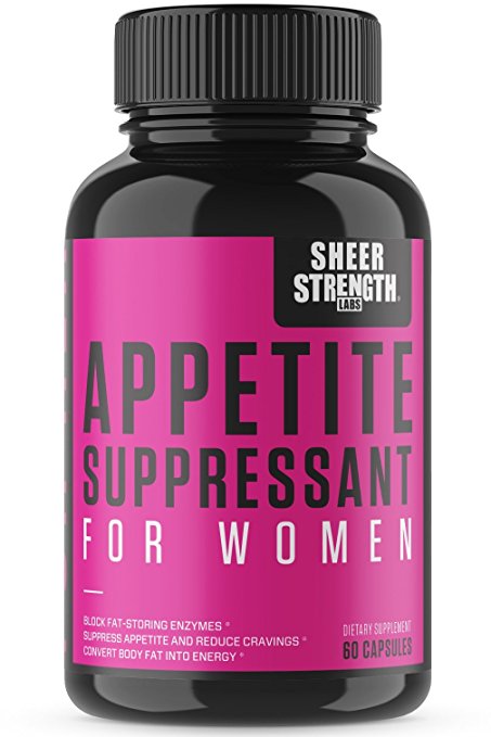 Sheer Appetite Suppressant for Women - Custom Formulated to Help You Slim Down, Tone Up, and Lose Weight Now, New from Sheer Strength Labs, 60 Weight Loss Pills
