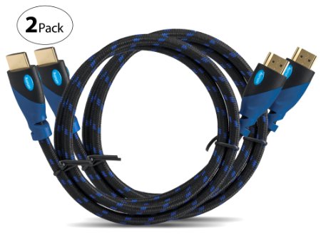 Aurum Ultra Series - High Speed HDMI Cable with Ethernet 2 Pack 10 Ft - Supports 3D and Audio Return Channel Latest Version - 10 Feet