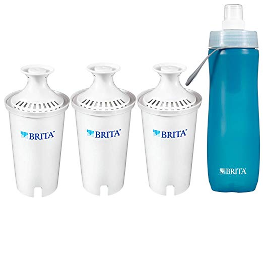 Brita Value Pack 3 Filters with 1 Sport Bottles 20 Fl.Oz