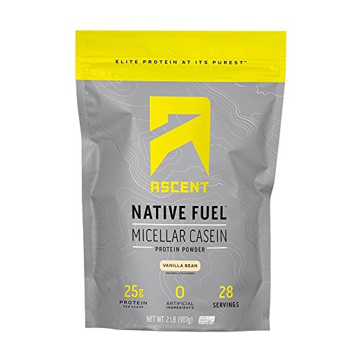 Ascent Native Fuel Micellar Casein Protein Powder - Vanilla Bean - 2 lbs