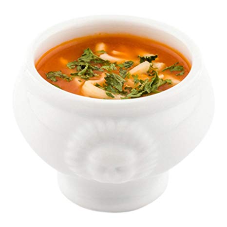 Porcelain Soup Bowl, Porcelain Soup Cup - Lions Head Bowl - 2.3 Ounce - 10ct Box - Restaurantware