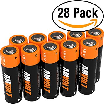 28 Pack AA Batteries [Ultra Power] Premium Double A LR6 Alkaline Battery - 1.5 Volt Bulk Batteries for Clocks Remotes Games Controllers Toys & Electronic Devices - 2020 Expiry Date