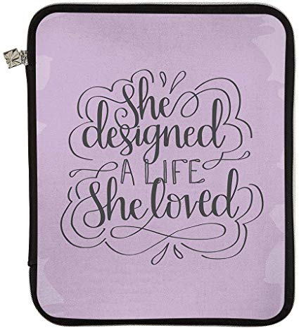 Erin Condren Large Designer Planner Folio - She Designed a Life She Loved, Perfect Organizer for Documents, Planners, and Notebooks. Portfolio Case Holder with Zipper and Inner Pouch