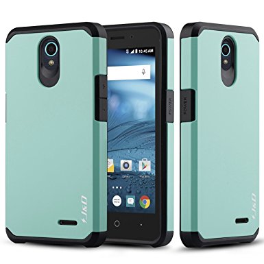 ZTE Avid Plus Case, J&D [Heavy Duty Protection] [Dual Layer] Heavy Duty Protective Rugged Case for ZTE Avid Plus/Avid Trio/Prestige/Sonata 3 (2016 Released) - Mint