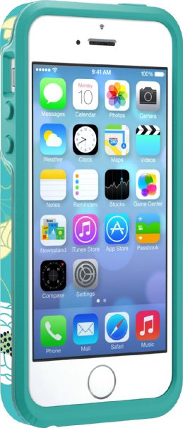 OtterBox SYMMETRY SERIES Case for iPhone 55sSE - Frustration Free Packaging - EDEN TEAL AQUA TEALLIGHT TEALEDEN GRAPHIC