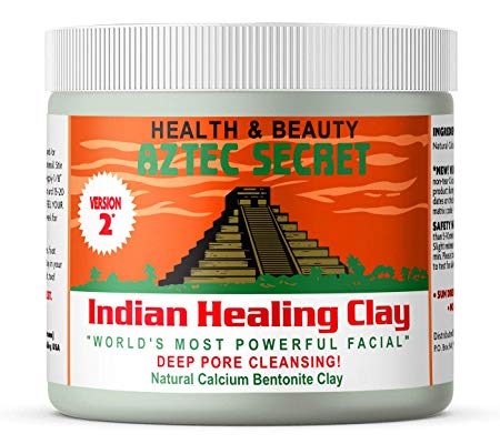 Aztec Secret – Indian Healing Clay 1 lb – Deep Pore Cleansing Facial & Body Mask – The Original 100% Natural Calcium Bentonite Clay – New Version 2