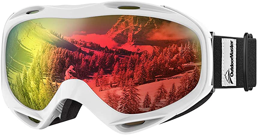 OutdoorMaster OTG Ski Goggles - Over Glasses Ski/Snowboard Goggles for Men, Women & Youth - 100% UV Protection