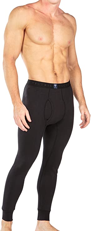Men's Organic Cotton Thermal Underwear Long John Pants - Luxury Base Layer
