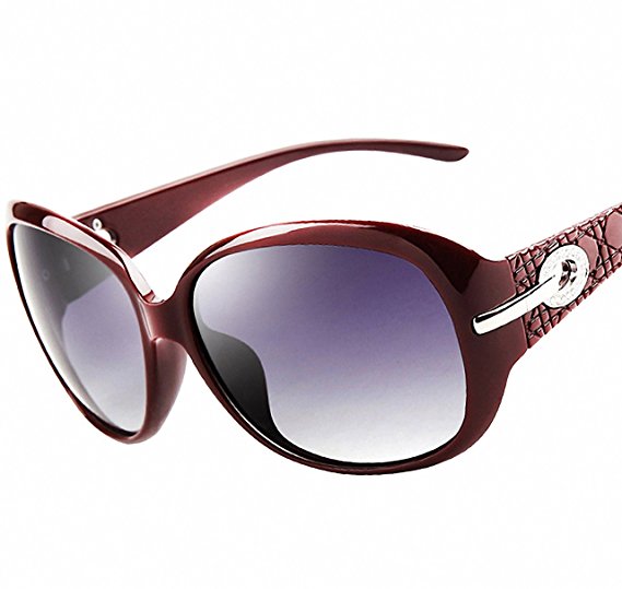 ATTCL 2016 Women Polarized UV400 Sunglasses Fashion Plaid Oversized Sunglasses