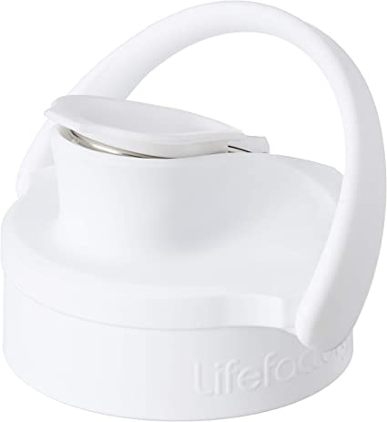 Lifefactory BPA-Free Active Flip Cap Accessory for 12-Ounce, 16-Ounce, and 22-Ounce Glass Bottles, Optic White