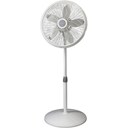 Lasko 1820 18" Pedestal Fan Cooling, White 1820