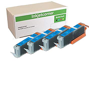 Inkjetcorner 4 Pack Cyan Compatible Ink Cartridge Replacement for CLI-271 CLI-271XL Works with MG5700 MG6800 MG5721 MG5722 MG6820 MG6821 MG6822 MG7720 TS5020 TS6020 TS8020 TS9020