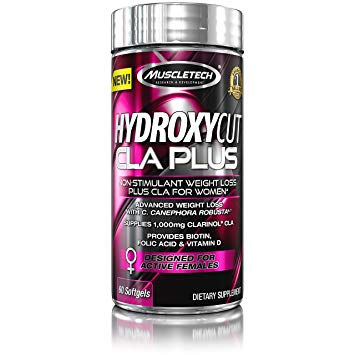 Hydroxycut CLA Plus, Non Stimulant Weight Loss For Women, CLA Designed For Active Females, 60 Count