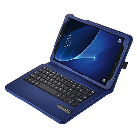Fire HD 8 2016 keyboard case,KuGi All-New Amazon Fire HD 8 case with keyboard - Ultra Lightweight Detachable Bluetooth Keyboard Stand Case for All-New Fire HD 8 Case(6th Generation)Tablet (Blue)