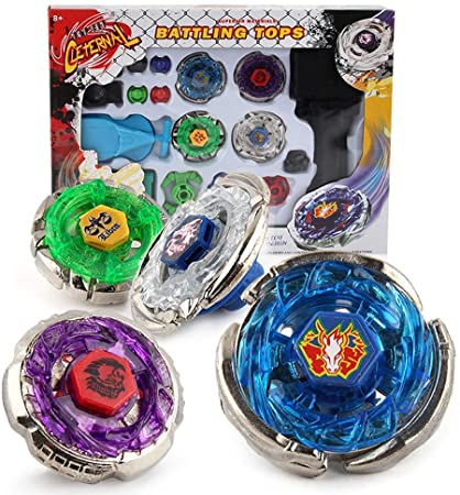 Ruolan Battling Tops (Lightning L-Drago/Storm Pegasus/Earth Eagle/Flame Libra ) Spinning Top Launcher Toys Metal Master Storm Pegasus Tops Toys Gift for Boys